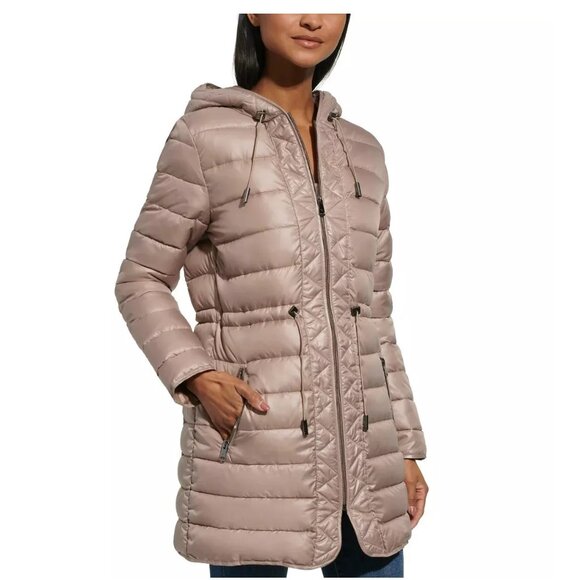 NWT Kenneth Cole Womens Quilted Anorak Winter Jacket Coat Size M $100 II471 - Picture 3 of 3